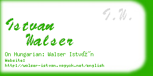 istvan walser business card